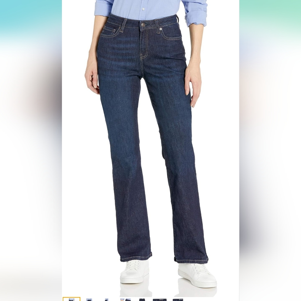 Amazon Essentials Women's Mid-Rise Slim Bootcut Jeans